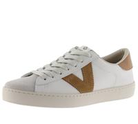 Calzados Victoria Sneaker Unisex Berlin Leder, farbige Einsätze, Veloursleder-Zehenkappe Cuero 36
