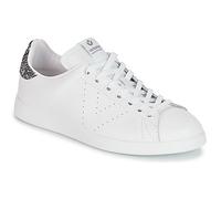 victoria Damen Low-top 1125104-WOMEN Low-TOP Tenis Leder & Ferse AUS Glitter & PERFORIERTES Logo Antracita 41