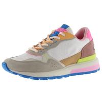 Victoria Sneaker Luna Damen – Nylon & mehrfarbige Spaltlederteile, gezahnte Sohle – Blanco 37