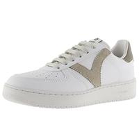 Calzados Victoria Sneaker Low-Top Madrid Lederoptik & Kontrast Unisex Taupe Größe 39
