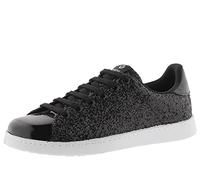 victoria Sneaker Tennis Glitzer & MetallEinsätzen & Passende Schnürsenkel 112558 für Damen Negro 40