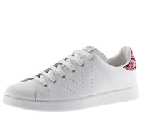victoria Sneaker Tennis Leder & Glitzer-Fersenpartie & Perforiertes Logo 1125104 für Damen Hibiscus 36