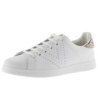 Victoria Sneaker Tenis Piel W Leder, Glitzer-Fersenpartie, perforiertes Logo Damen 40