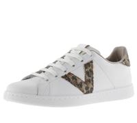 victoria Sneaker Tennis Leder & GlitzerEinsätzen & Animal-Print 1125188 für Damen Taupe 41