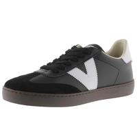 victoria Low-Top Unisex Berlin Ciclista Leder-Effekt & Kontrast-Teile & Spaltleder-Zehe 1126186 für Erwachsene Negro 38