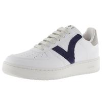 victoria Sneaker Unisex Madrid Lederoptik & Kontrast-FarbigeEinsätzen & Perforierte Zehenkappe 1258201 für Erwachsene Navy 38