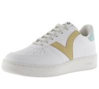 victoria Sneaker Unisex Madrid Lederoptik & Kontrast-FarbigeEinsätzen & Perforierte Zehenkappe 1258201 für Erwachsene Trigo 40