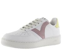 victoria Sneaker Unisex Madrid Lederoptik & Kontrast-FarbigeEinsätzen & Perforierte Zehenkappe 1258201 für Erwachsene ROSA 38