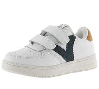 victoria Sneaker Unisex Tiempo Lederoptik & Farbige Einsätzen & Klettverschlüsse 1124104 für Kinder Verde 32