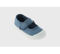 Victoria vegane Kinder-Klett-Ballerinas - Mercedes de Lona Azul (Blau) 21