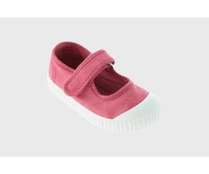 Victoria vegane Kinder-Klett-Ballerinas - Mercedes de Lona Frambuesa (Rosa) 21