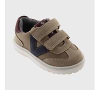 Victoria vegane Kinder-Klett-Sneaker - Puzzle Vegan Straps Beige (Braun) 24