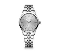 Victorinox Damen Armbanduhr Alliance Small Ø 35 mm, Swiss Made, Analog Quarz, Wasserdicht bis 100 m, Saphirglas, Edelstahl-Armband, Silber