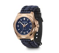 Victorinox Damen Armbanduhr I.N.O.X. V Ø 37 mm, Swiss Made, Analog Quarz, Wasserdicht bis 100 m, Saphirglas, Paracord-Armband, Blau