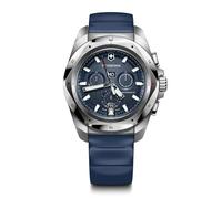 Victorinox Herren Armbanduhr I.N.O.X. Chrono Ø 43 mm, Swiss Made, Analog Quarz, Wasserdicht bis 200 m, Kautschuk-Armband, Blau