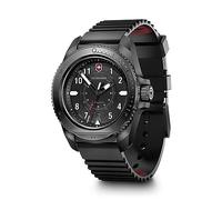 Victorinox Herren Armbanduhr Journey 1884 Ø 43 mm, Swiss Made, Analog Quarz, Wasserdicht bis 200 m, Kautschuk-Armband, Schwarz