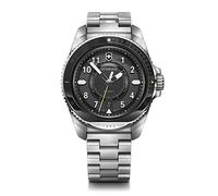 Victorinox Herren Armbanduhr Journey 1884 Ø 43 mm, Swiss Made, Automatik, Wasserdicht bis 200 m, Saphirglas, Edelstahl-Armband, Schwarz/Silber