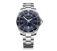 Victorinox Herren-Uhr Maverick Large, Herren-Armbanduhr, analog, Quarz, Wasserdicht bis 100 m, Gehäuse-Ø 43 mm, Armband 21 mm, 178 g, Silber