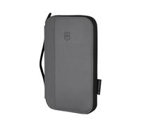 Victorinox Travel Essentials Reisemappe mit RFID-Schutz, Reisepasshülle, Organizer für Dokumente, Karten, Reißverschlussfach, Damen/Herren, Grau