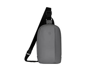 Victorinox Travel Essentials Sling Bag, Schultertasche mit RFID-Schutz, Reise-Umhängetasche, Praktische Innenfächer, Damen/Herren, Grau