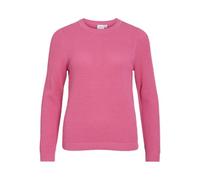 Rundhalspullover VILA "VIDALO O-NECK L/S KNIT TOP- NOOS", Damen, Gr. M, sangria sunset, Feinstrick, Obermaterial: 100% Baumwolle, unifarben, regular fit normal, Rundhals, Rippbündchen, Pullover Rundha