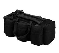 vidaXL 3-in-1 Seesack Reißfest Wasserfest Düffelbeutel Reisetasche Rucksack Schultertasche Bundeswehr Armee Army Style 90L Schwarz