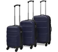 vidaXL 3-tlg. Hartschalenkoffer-Set Blau 45,5/55/66 cm Blau 91144