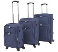 vidaXL 3-tlg. Weichgepäck Trolley-Set Marineblau