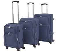 vidaXL 3-tlg. Weichgepäck Trolley-Set Marineblau