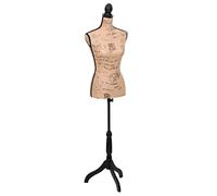 vidaXL Damenbüste Schneiderpuppe Büste Torso Angezogen Mannequin Jute