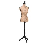 vidaXL Damenbüste Schneiderpuppe Büste Torso Angezogen Mannequin Jute