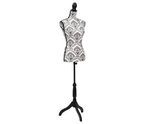 vidaXL Damenbüste Schneiderpuppe Torso Schwarz Weiß - 30021