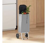 vidaXL Einkaufswagen Grau 35 x 28 x 92 cm Oxford Stoff vidaXL Einkaufswagen Grau 35 x 28 x 92 cm Oxford Stoff