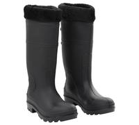 vidaXL Gummistiefel mit Herausnehmbarem Innenfutter Schwarz Gr. 38 PVC
