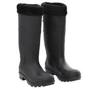 vidaXL Gummistiefel mit Herausnehmbarem Innenfutter Schwarz Gr. 39 PVC Schwarz 137597