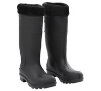 vidaXL Gummistiefel mit herausnehmbarem Innenfutter, rutschfest, wasserdicht – Schwarz Gr. 40 PVC
