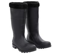 vidaXL Gummistiefel mit Herausnehmbarem Innenfutter, Regenstiefel Rutschfest, Anglerstiefel Wasserdicht, Arbeitsstiefel Gartenstiefel Langschaft Stiefel, Schwarz Größe 41 PVC