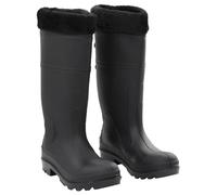 vidaXL Gummistiefel mit herausnehmbarem Innenfutter, rutschfest, wasserdicht – Schwarz Gr. 40 PVC
