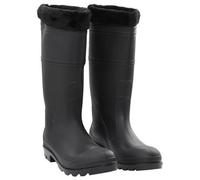 vidaXL Gummistiefel mit Herausnehmbarem Innenfutter Schwarz Gr. 45 PVC