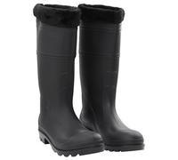 vidaXL Gummistiefel mit Herausnehmbarem Innenfutter Schwarz Gr. 45 PVC Schwarz 137603