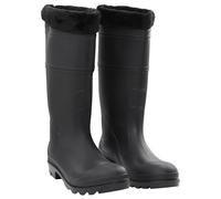 vidaXL Gummistiefel mit Herausnehmbarem Innenfutter Schwarz Gr. 45 PVC