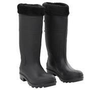 vidaXL Gummistiefel mit herausnehmbarem Innenfutter, rutschfest, wasserdicht – Schwarz Gr. 40 PVC