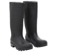 vidaXL Gummistiefel, Regenstiefel rutschfest, Anglerstiefel Wasserdicht, Arbeitsstiefel Gartenstiefel Halbschaft Stiefel, Schwarz Größe 38 PVC