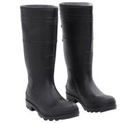 vidaXL Gummistiefel, Regenstiefel rutschfest, Anglerstiefel Wasserdicht, Arbeitsstiefel Gartenstiefel Halbschaft Stiefel, Schwarz Größe 42 PVC