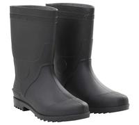 vidaXL Gummistiefel, Regenstiefel rutschfest, Anglerstiefel Wasserdicht, Arbeitsstiefel Gartenstiefel Halbschaft Stiefel, Schwarz Größe 45 PVC