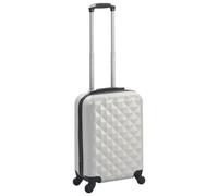 vidaXL Hartschalen-Trolley Helles Silber ABS Silber 91892