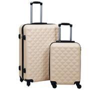 vidaXL Hartschalen-Trolley-Set 2 Stk. Golden ABS Gold 92431