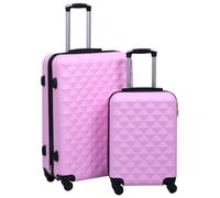 vidaXL Hartschalen-Trolley-Set 2 Stk. Rosa ABS Rosa 92429