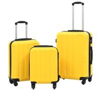vidaXL Hartschalen-Trolley-Set 3 Stk. Gelb ABS Gelb 91876