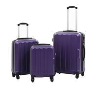 vidaXL Hartschalen-Trolley-Set 3 Stk. Lila ABS vidaXL Hartschalen-Trolley-Set 3 Stk. Lila ABS